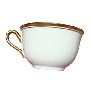 Johnson Brother England white and Gold trimmed china Tea cups set of 3